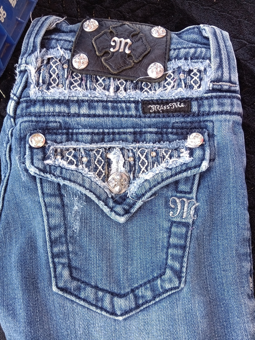 Miss Me Denim Boot Cut Jeans with Embellished Flap Pocket